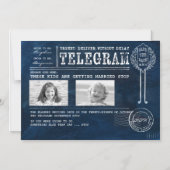 Grappige kinderfoto's Sla de datum op Telegram Magnetische Uitnodiging (Voorkant)