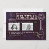 Grappige kinderfoto's Sla de datum op Telegram Magnetische Uitnodiging (Voorkant)