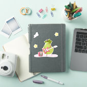 Grappige kinderillustratie van een steenpeer sticker (iPad Cover)