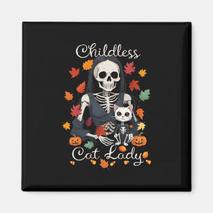 Grappige kinderloze kat dame Halloween kostuum par Magneet