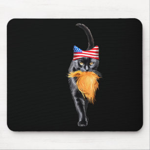 Grappige kinderloze kat dame met Trump haar stem K Muismat