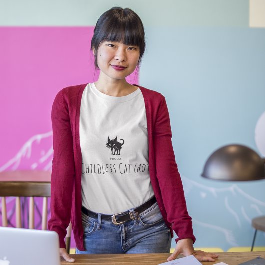 Grappige kinderloze kat dame t-shirt