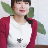 Grappige kinderloze kat dame t-shirt