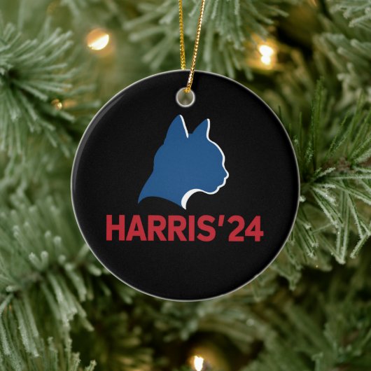 Grappige kinderloze kat dame voor quote 2024 keramisch ornament (Boom)