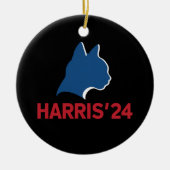 Grappige kinderloze kat dame voor quote 2024 keramisch ornament (Voorkant)