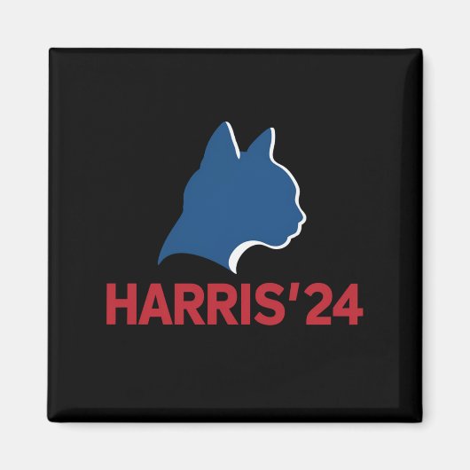 Grappige kinderloze kat dame voor quote 2024 magneet (Voorkant)