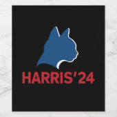 Grappige kinderloze kat dame voor quote 2024 wijn etiket (Enkel label)