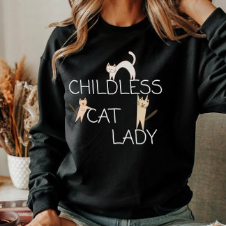 Grappige kinderloze kat dame vrouwen trui