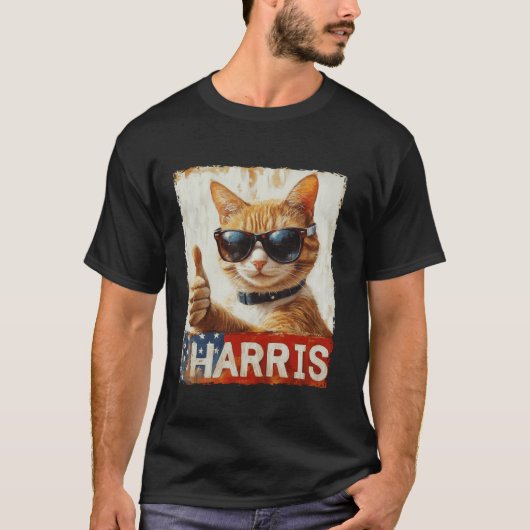 Grappige kinderloze kattendames voor Harris 2024 T T-shirt (Voorkant)