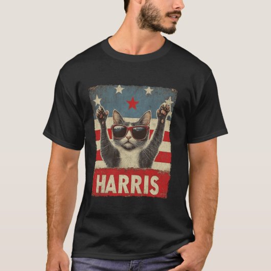 Grappige kinderloze kattendames voor Harris 2024 T T-shirt (Voorkant)