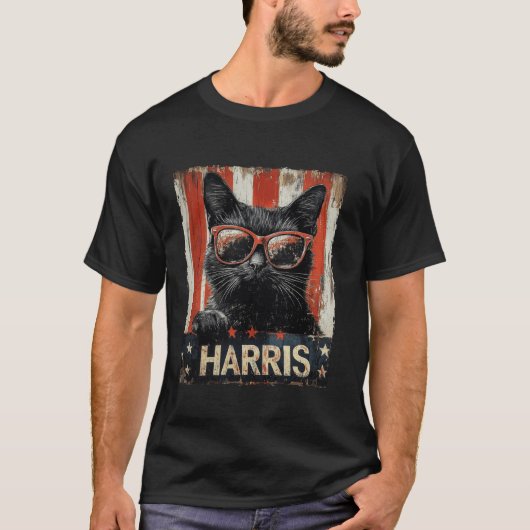 Grappige kinderloze kattendames voor Harris 2024 T T-shirt (Voorkant)