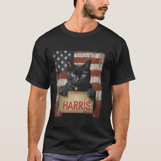Grappige kinderloze kattendames voor Harris 2024 T T-shirt (Voorkant)