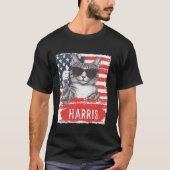 Grappige kinderloze kattendames voor Harris 2024 T T-shirt (Voorkant)