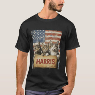 Grappige kinderloze kattendames voor Harris 2024 T T-shirt