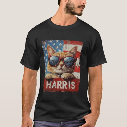 Grappige kinderloze kattendames voor Harris 2024 T T-shirt (Voorkant)