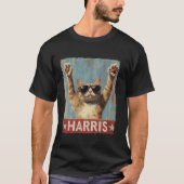 Grappige kinderloze kattendames voor Harris 2024 T T-shirt (Voorkant)