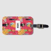 Grappige kinderpersonages op rood bagagelabel (Voorkant (horizontaal))