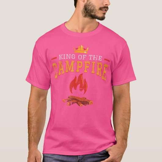 Grappige King of the Campfire Shirt voor de outdoo (Voorkant)