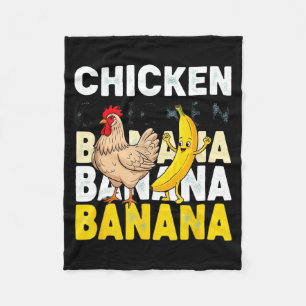 Grappige Kip Banaan Dans Meme Voor Kinderen & Volw Fleece Deken