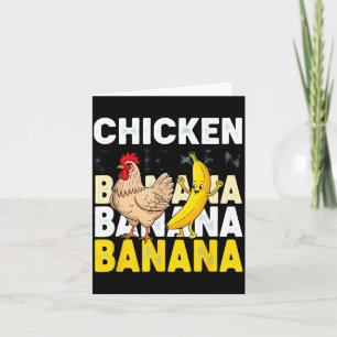 Grappige Kip Banaan Dans Meme Voor Kinderen & Volw Kaart
