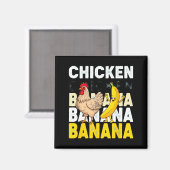 Grappige Kip Banaan Dans Meme Voor Kinderen & Volw Magneet (Voorkant / Achterkant)