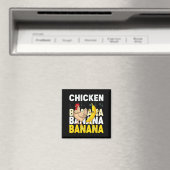 Grappige Kip Banaan Dans Meme Voor Kinderen & Volw Magneet (Insitu (Vaatwasser))