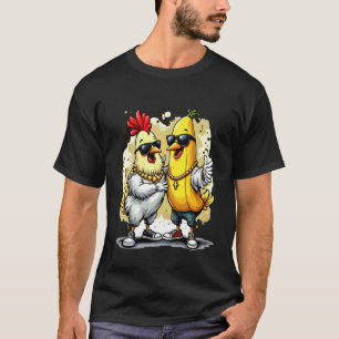 Grappige Kip Banaan Rap Stijl Streetwear Cool Vib T-shirt