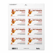 Grappige Kip Butt Nuggets Ei Karton Label (Full Sheet)