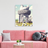 Grappige kip canvas afdruk (Insitu (Woonkamer))