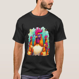 Grappige Kip Cool Haantje Kunst Hipster Boerderij T-shirt