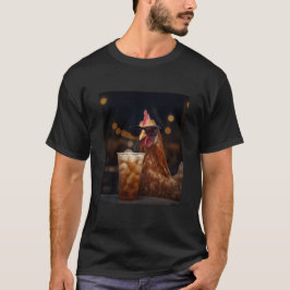 Grappige Kip Cool Kip Met Ijs-Thee Boerderij Cadea T-shirt