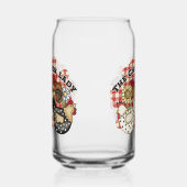 Grappige kip dame boerderij blikvorm glas (Rechts)