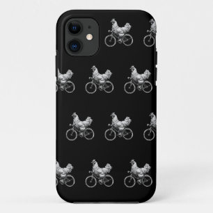 Grappige Kip Die op Fiets Rijdt Wielrenner Schatti Case-Mate iPhone Case