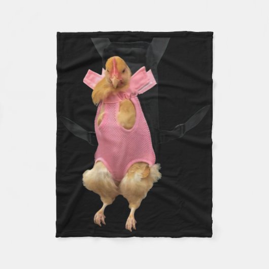 Grappige kip door kippendrager Hen Moeder van kip Fleece Deken (Voorkant)
