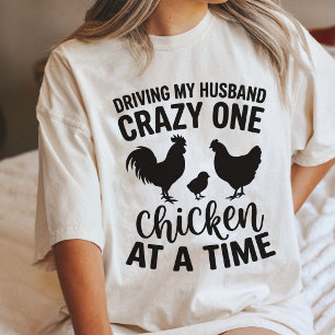 Grappige Kip Echtgenoot Gek Kippenboerderij Leven  Tri-Blend Shirt