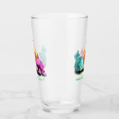 Grappige kip en ei glas - aangepaste tekst (Rechts)
