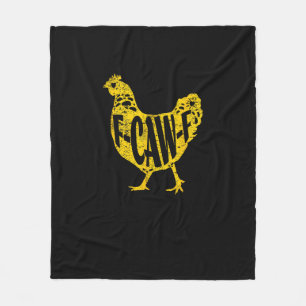 Grappige Kip F-Caw-F Hen Pluimvee Haan Kippenhok Fleece Deken
