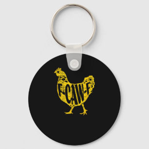 Grappige Kip F-Caw-F Hen Pluimvee Haan Kippenhok Sleutelhanger
