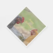 Grappige kip gelukkige verjaardag servet (Hoek)