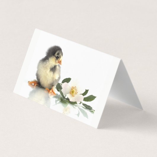 grappige kip ・ Gevouwen Visitekaartjes (Achterkant)