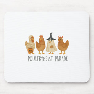 Grappige kip Halloween, Spooky kip Poultrygei Muismat