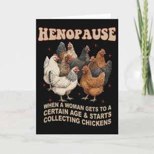 Grappige Kip Henopause Menopauze Pluimvee Liefhebb Kaart
