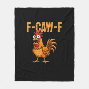 Grappige Kip Humor F-Caw-F Citaat Haan Meme Leuk Fleece Deken
