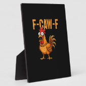 Grappige Kip Humor F-Caw-F Citaat Haan Meme Leuk Fotoplaat (Zijkant)