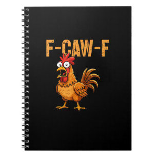 Grappige Kip Humor F-Caw-F Citaat Haan Meme Leuk Notitieboek