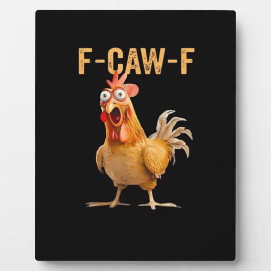 Grappige Kip Humor F-Caw-F  Fotoplaat (Voorkant)