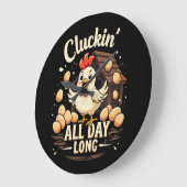 Grappige kip Humor rustieke Boerderij leven Grote Klok (Hoek)