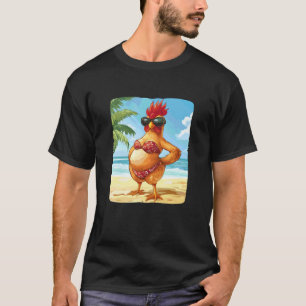 Grappige Kip in Bikini voor Zwempak en Strandliefh T-shirt