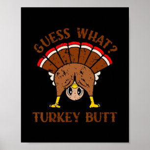 Grappige Kip Kalkoen Thanksgiving Raad Wat Kalkoen Poster