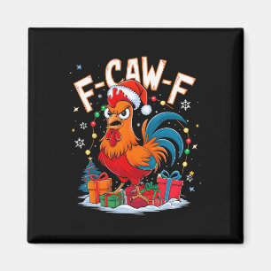 Grappige Kip Kerst Hanen Kerstmannenhoed Vakantie  Magneet